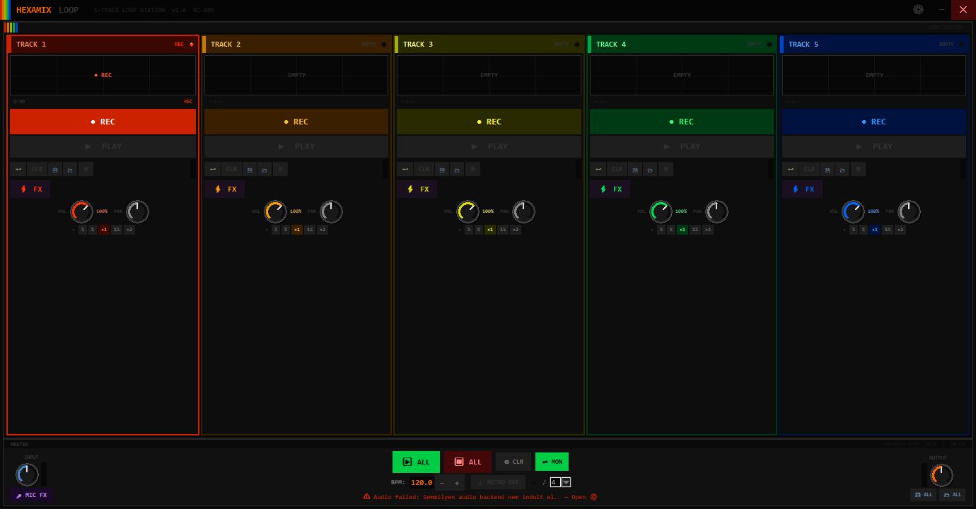 HexaMix Loop interface